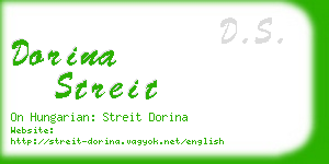 dorina streit business card